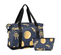 Sac de sport de voyage avec piège réglable pour voyage 2 pièces, Fusées dessinées à la main