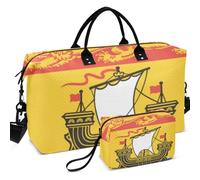 Sac de sport de voyage avec plusieurs poches imprimées et portables pour toutes les saisons, Drapeau du Nouveau-Brunswick, one size, Rétro