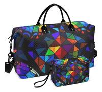 Sac de sport de voyage avec séparateur en maille imprimée sur toute la longueur, léger pour toutes les saisons, motif papillon Gay Pride