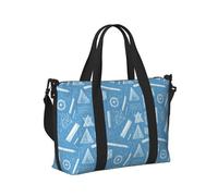Sac de sport de voyage bleu avec illustration mathématique pour femme, article personnel pour le week-end, le sport, sac de sport pour homme et femme