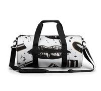 Sac de sport de voyage bleu et vert pour perruches avec compartiment, sac d'entraînement pour homme et femme, Rouge à lèvres Cool Black, 17.7in/9in/9in