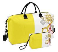 Sac de sport de voyage en maille matelassée à ultrasons - Grande capacité pour le sport et la gym - Drapeau du Vatican
