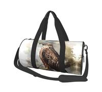 Sac de sport de voyage imprimé aquarelle de Hawk assis dans l'arbre avec poche et sangle réglable, grand sac de sport tendance pour homme et femme, noir, taille unique, tendance, noir, taille unique,