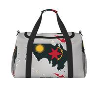 Sac de sport de voyage imprimé drapeau de Papouasie-Nouvelle-Guinée map01 pour femme, sac fourre-tout, organiseur de week-end, noir, One Size