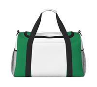 Sac de sport de voyage imprimé drapeau du Nigéria pour femme, sac fourre-tout, sac de week-end, organiseur, noir, One Size