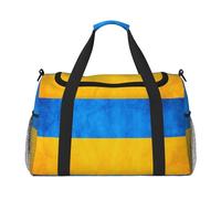 Sac de sport de voyage imprimé drapeau ukrainien pour femme, sac fourre-tout, sac de week-end, organiseur, noir, One Size