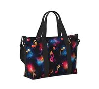 Sac de sport de voyage imprimé notes arc-en-ciel pour femme, article personnel, week-end, sport, sac de sport pour homme et femme