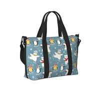 Sac de sport de voyage imprimé ours pingouin flocons de neige pour femme, article personnel, sac de sport pour homme et femme