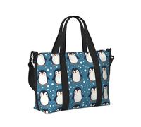 Sac de sport de voyage imprimé pingouin mignon pour femme, article personnel pour la nuit, le week-end, le sport, sac de sport pour homme et femme