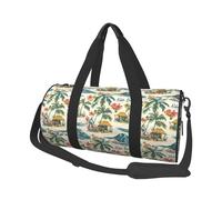 Sac de sport de voyage imprimé scène de plage hawaïenne, sacs de sport pour femmes et hommes, sacs de voyage pour week-end, articles personnels