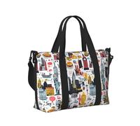Sac de sport de voyage imprimé scène de rue de New York pour femme, article personnel, sac de sport pour homme et femme