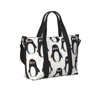 Sac de sport de voyage mignon avec imprimé pingouin pour femme, article personnel pour la nuit, le week-end, le sport, sac de sport pour homme et femme