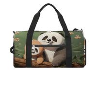 Sac de sport de voyage mignon panda et paresseux pour homme et femme, grand sac de week-end, sac de voyage avec compartiment à chaussures pour l'entraînement, style, taille unique, Style :, Taille
