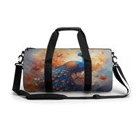 Sac de sport de voyage New York City - Sac de sport avec compartiment - Sac d'entraînement pour homme et femme, paon, 17.7in/9in/9in
