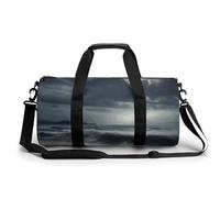 Sac de sport de voyage New York City - Sac de sport avec compartiment - Sac d'entraînement pour homme et femme, Stormy Sea, 17.7in/9in/9in