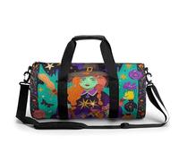 Sac de sport de voyage Phoenix avec compartiment pour homme et femme, Magie Sorcière Sorcellerie Bohème, 17.7in/9in/9in