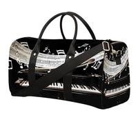 Sac de sport de voyage pliable avec bandoulière et notes de piano