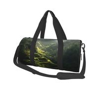Sac de sport de voyage pliable avec imprimé champs en terrasses à Bali pour femme, grand sac fourre-tout pour le sport et les voyages