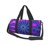 Sac de sport de voyage pliable avec photo et imprimé tie-dye violet pour femme, grand sac fourre-tout pour le sport et les voyages, Noir , Taille unique
