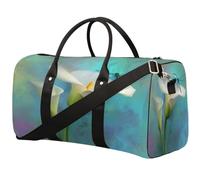 Sac de sport de voyage pliable et étanche avec bretelles en forme de fer à cheval, lotus, libellule