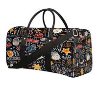 Sac de sport de voyage pliable motif graffiti abstrait hip-hop sac de sport étanche avec bretelles