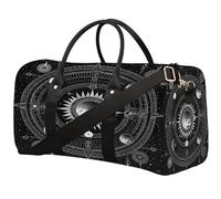 Sac de sport de voyage pliable noir avec bandoulière Motif galaxies