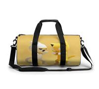 Sac de sport de voyage pour animal domestique avec autocollants et compartiment pour homme et femme, La lutte entre deux chats, 17.7in/9in/9in