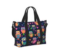 Sac de sport de voyage pour femme avec imprimé hibou mignon et dessin animé