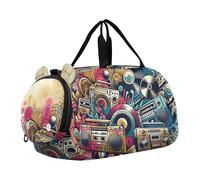 Sac de sport de voyage pour fille Motif mites et champignons, Art graffiti hip-hop, Classique
