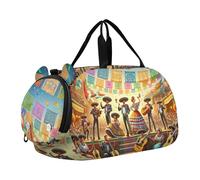 Sac de sport de voyage pour fille Motif mites et champignons, Cinco de Mayo, Classique