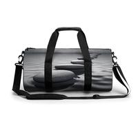 Sac de sport de voyage pour fruits et légumes avec compartiment pour homme et femme, Tableau Zen Pierres Gris, 17.7in/9in/9in