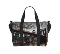 Sac de sport de voyage pour homme, sac de sport Brooklyn Bridge avec bandoulière, grand sac fourre-tout de gym pour femme, sac de week-end, sac de transport pliable pour avion