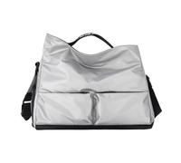 Sac de sport de voyage pour sport, entraînement, natation, 46 x 24 x 40 cm, grande capacité, en tissu Oxford, Argenté., Tous les jours