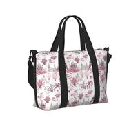 Sac de sport de voyage rose avec impression scène de rue de Paris pour femme, article personnel, week-end, sport, sac de sport pour homme et femme