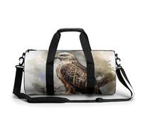 Sac de sport de voyage, sac de sport avec compartiment à chaussures, aquarelle de faucon assis dans l'arbre, 45 cm/22,9 cm/22,9 cm, Aquarelle de Faucon assis dans l'arbre, 17.7in/9in/9in
