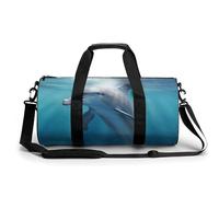 Sac de sport de voyage, sac de sport avec compartiment à chaussures, motif dauphin, 45 cm/22,9 cm/22,9 cm, Winter the Dauphin, 17.7in/9in/9in