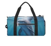 Sac de sport de voyage, sac de sport avec compartiment à chaussures, motif dauphin, taille unique, Winter the Dauphin, Taille unique