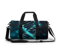 Sac de sport de voyage, sac de sport avec compartiment à chaussures, motif gène scientifique, 45 cm/22,9 cm/22,9 cm, Science Gene Strand, 17.7in/9in/9in