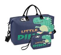 Sac de sport de voyage, sac de sport, motif petit dinosaure de football, mignon pour femmes et hommes, sacs fourre-tout de week-end, multicolore