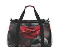 Sac de sport de voyage, sac de sport pliable avec sangle amovible pour w nd, escapade, salle de sport et trajets à l'aéroport (village de montagne, 50 x 33 x 26 cm), Rose romantique, One Size
