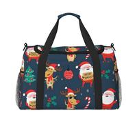 Sac de sport de voyage, sac de sport pliable avec sangle amovible pour w nd, escapade, salle de sport et navette à l'aéroport (ballon cœur romantique, 127 x 83 x 66 cm), Père Noël., One Size