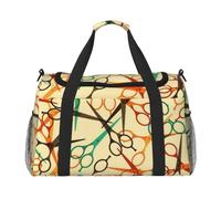 Sac de sport de voyage, sac de sport pliable avec sangle amovible pour w nd, escapade, salle de sport et navette à l'aéroport (ballon cœur romantique, 127 x 83 x 66 cm), Ciseaux de coiffure, One