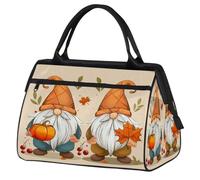 Sac de sport de voyage, sac de sport, sac de voyage, nains d'automne, feuilles d'érable, citrouille, récolte, ferme, sac fourre-tout imperméable pour homme et femme