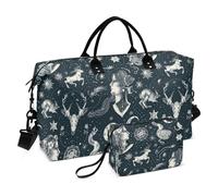Sac de sport de voyage, sac de sport, sac de week-end imprimé constellation pour femme avec trousse de toilette, sac fourre-tout de voyage, sac de natation, Multi 81, Taille unique