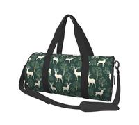 Sac de sport de voyage vert avec imprimé cerf forestier, sac de sport pour homme et femme, sac à main pour week-end, articles personnels