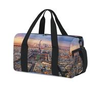 Sac de sport décontracté avec imprimé Paris Tour Eiffel et coucher de soleil pour enfants, filles, garçons, femmes, hommes, pour la nuit, le week-end, le voyage, le sport, le sport