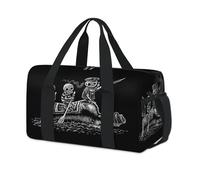 Sac de sport décontracté avec squelettes drôles pour enfants, filles, garçons, femmes, hommes, squelettes crâne, week-end, voyage, sac fourre-tout, sac de sport décontracté