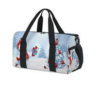 Sac de sport décontracté pour enfants, filles, garçons, femmes, hommes, bonhomme de neige mignon, pour la nuit, le w nd, le voyage, le sport, le sport, les oiseaux de Noël