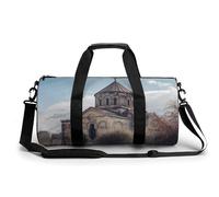 Sac de sport d'église arménienne pour homme et femme, résistant à l'eau, sac de voyage léger pour voyage, sport, blanc, 45 cm/22,9 cm/22,9 cm, blanc, 17.7in/9in/9in