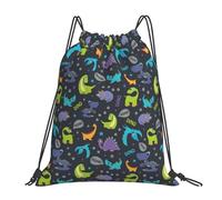Sac De Sport Dinosaure Rugissant Ptérodactyle Le Plus Mignon Tricératops Drôle Stégosaure Réglable Sac À Cordon Résistant Sacs De Gym pour Femme École Natation 39X46Cm